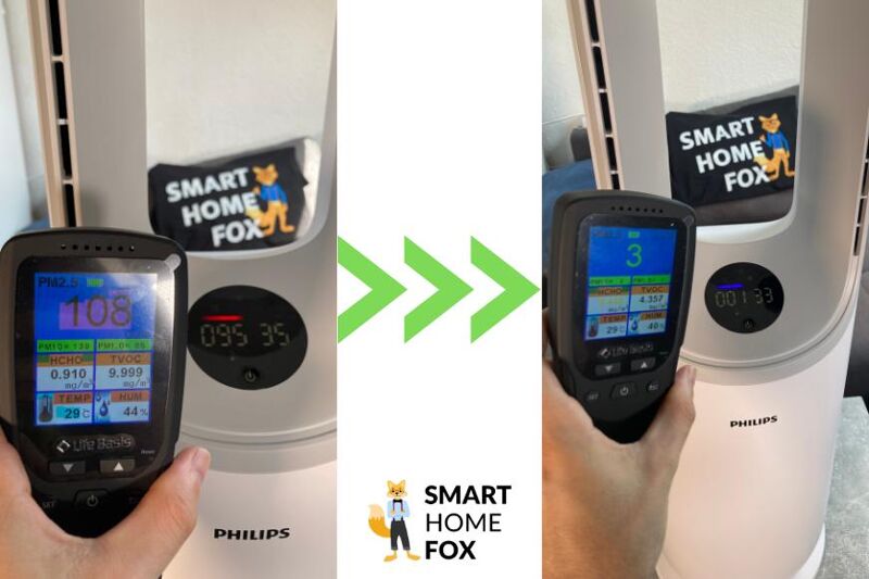 Testing the air cleaning capabilities of the Philips Air Performer 7000